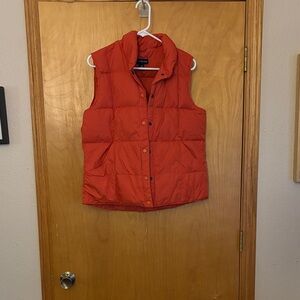 Lands' End Vibrant Orange Puffer Vest